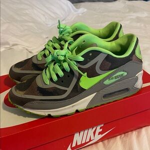 Nike womens Sneakers - Gray and Neon Green